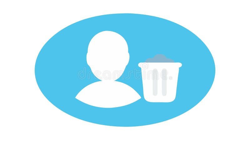 Remove User Account Icon, for Data Management and Privacy, vector design Generative AI vector illustration