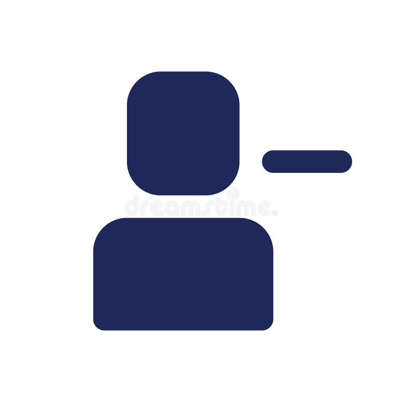 Remove user black glyph ui icon stock illustration