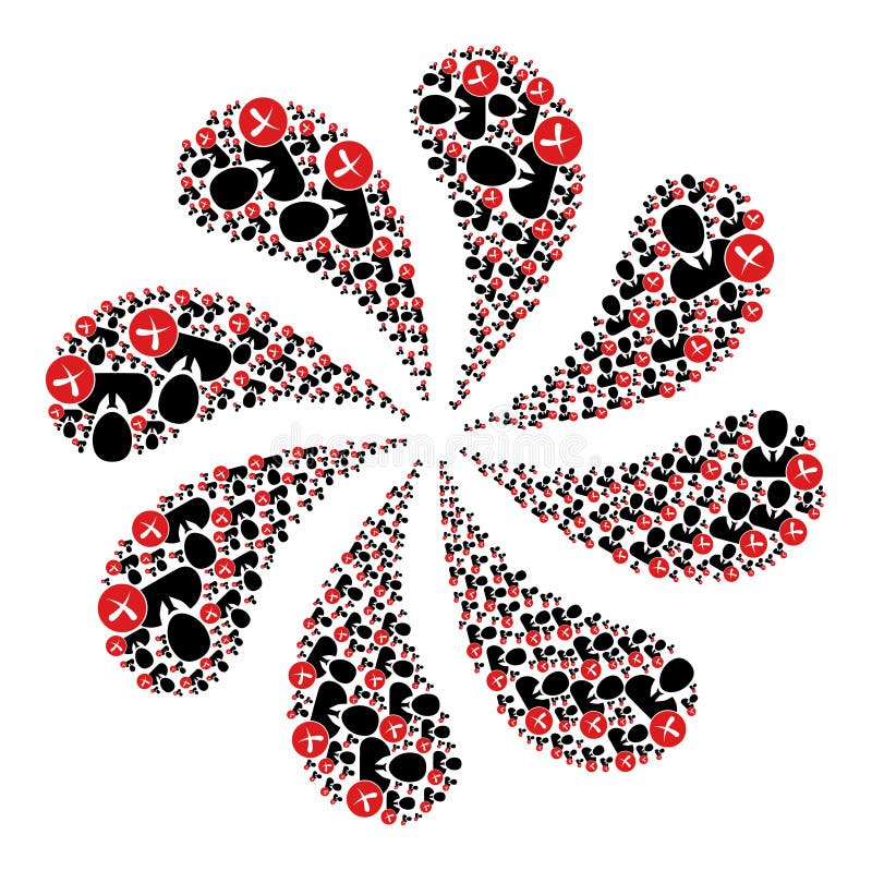 Remove User Icon Curl Flower stock illustration