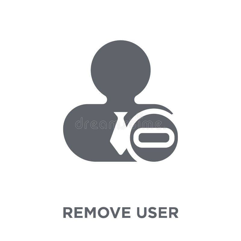 Remove user icon from Human resources collection. stock illustration