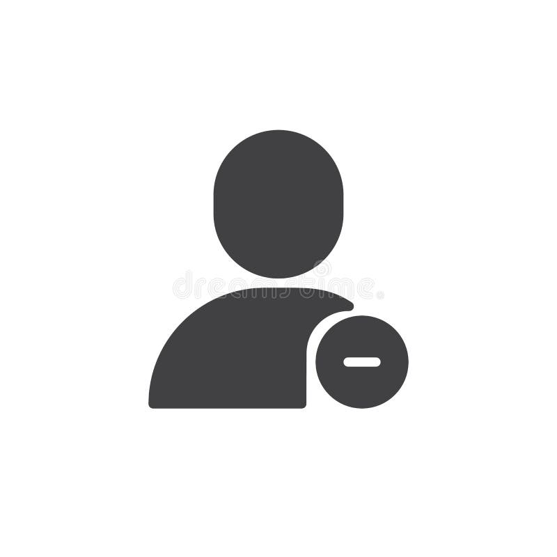 Remove user icon vector stock illustration