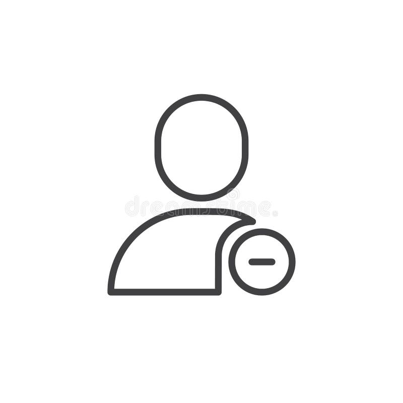 Remove user line icon stock illustration