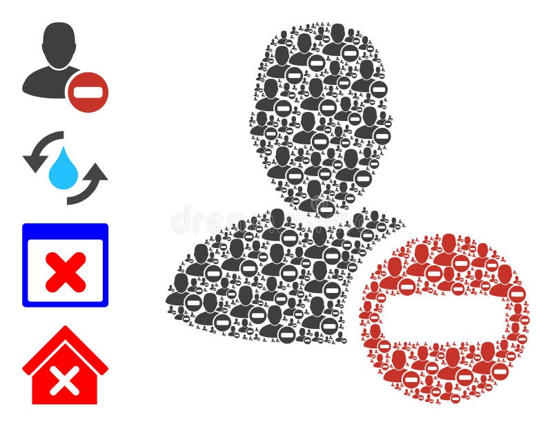 Remove User Recursive Composition of Self Items royalty free illustration