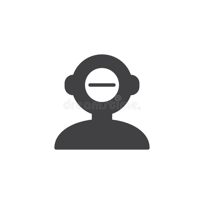 Remove user vector icon stock illustration