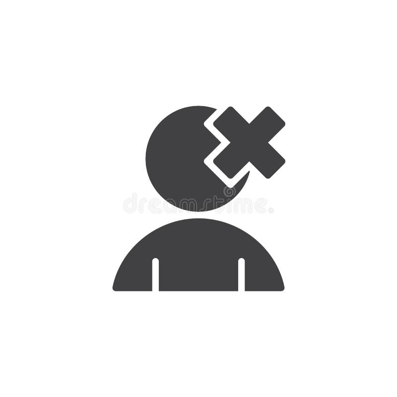 Remove user vector icon royalty free illustration