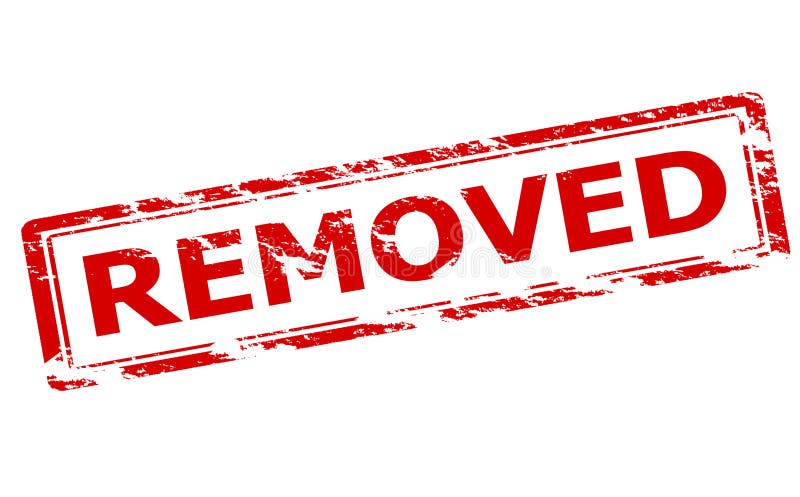 REMOVED Rubber Stamp stock illustration. Illustration of erasing - 86664142