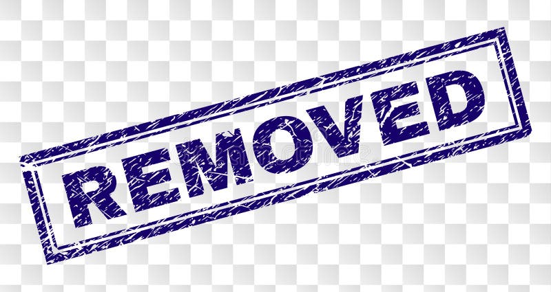 Scratched REMOVED Rectangle Stamp Stock Vector - Illustration of