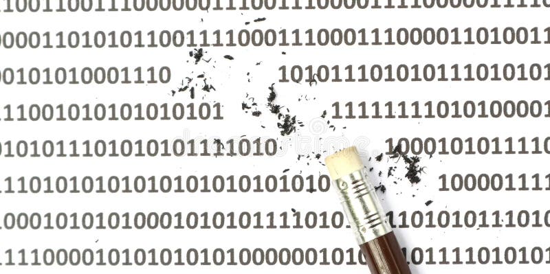 Removing computer data and clearing digital code from a hard drive or memory storage server as a hacking or internet security royalty free stock photos Removing computer data and clearing digital code from a hard drive or memory storage server as a hacking or internet security royalty free stock photos