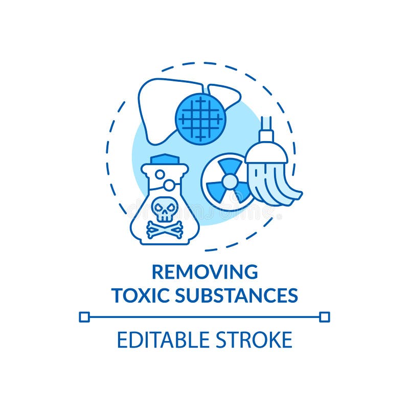 Removing toxic substances concept icon royalty free illustration