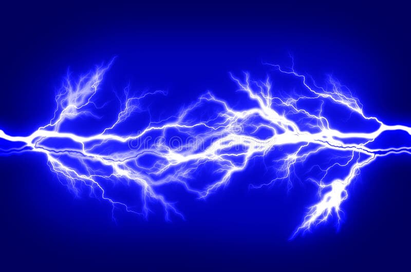 Pure energy and electricity with blue background symbolizing power. Pure energy and electricity with blue background symbolizing power