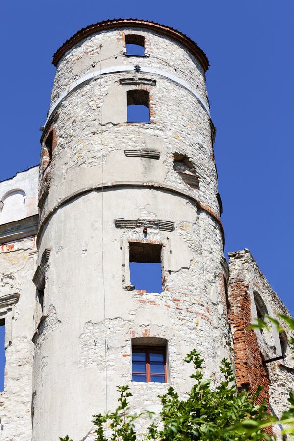 Renaissance castle, defense building, ruins, on a sunny day, Lublin Voivodeship, Janowiec ,Poland