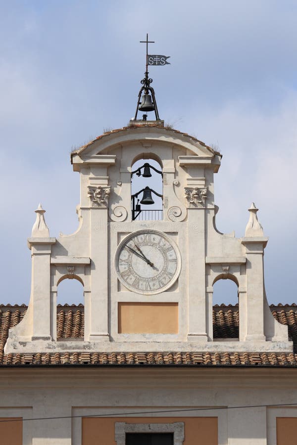 Renaissance Clock Tower in Rome Stock Image Image of chapel, johannes