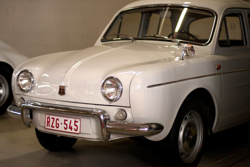 Renault Dauphine on First of May Parade in Sastamala Editorial Stock