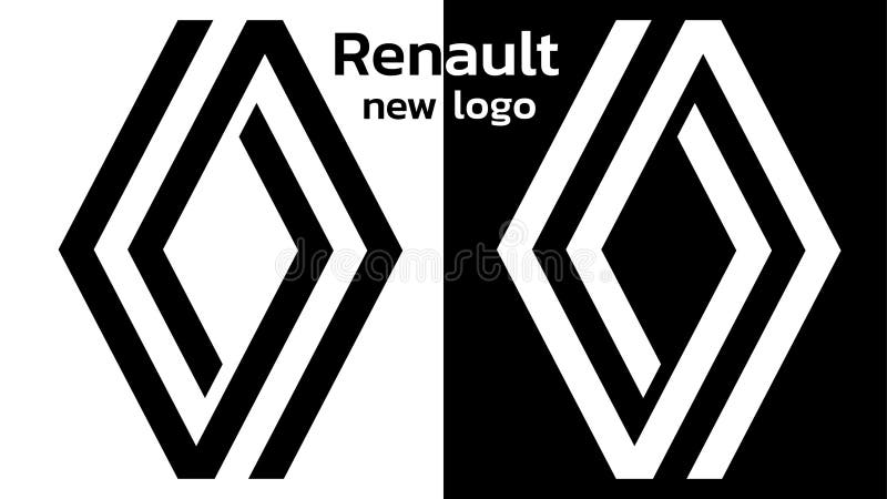 Renault Nouveau Logo Du Géant Automobile Européen Isolé Sur Blanc