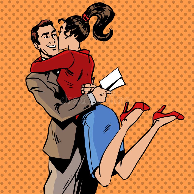 Rencontrer un homme et une femme de couples illustration stock Rencontrer un homme et une femme de couples illustration stock