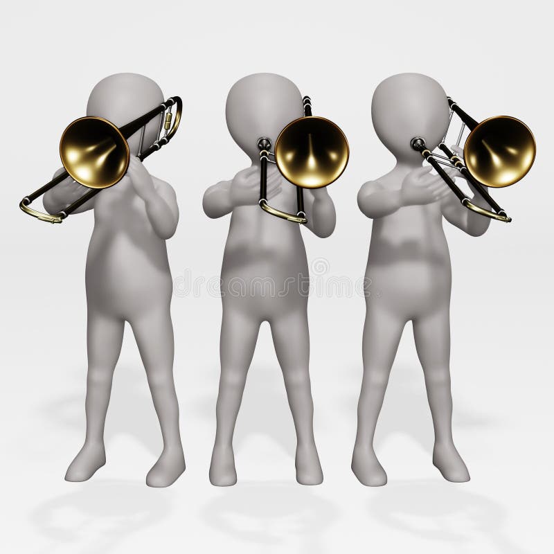 Trombone stock illustration. Illustration of music, play 70549640