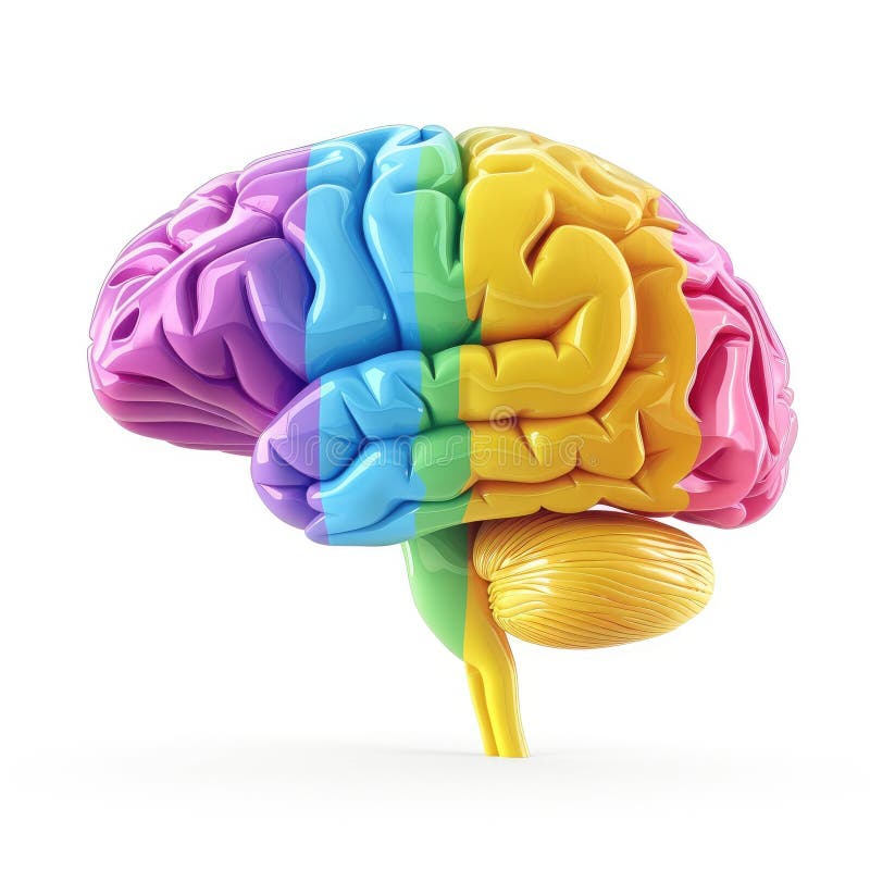 Render 3D del cervello umano royalty illustrazione gratis