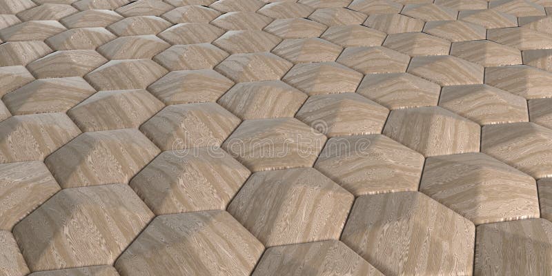 3D Geometric Abstract Hexagonal Wallpaper Background stock image