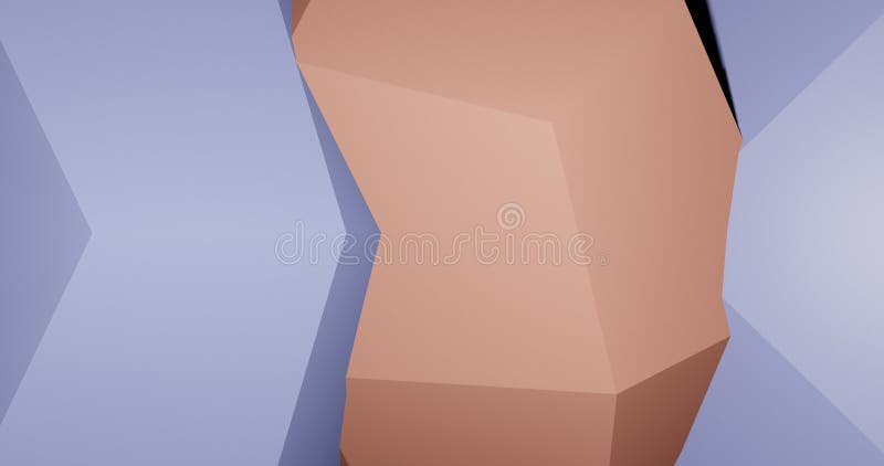 Render with purple and soft red angular low poly background royalty free illustration
