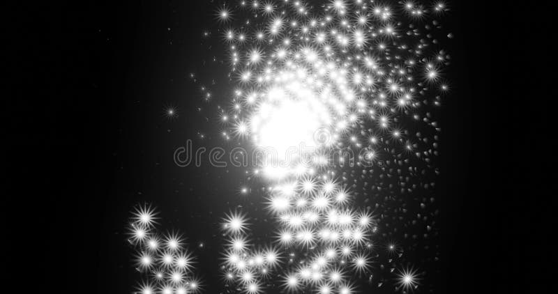 Rendere lo sfondo monocromatico con stelle luminose illustrazione vettoriale