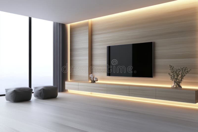 Rendering 3D comodo di una stanza con un caminetto illustrazione di stock