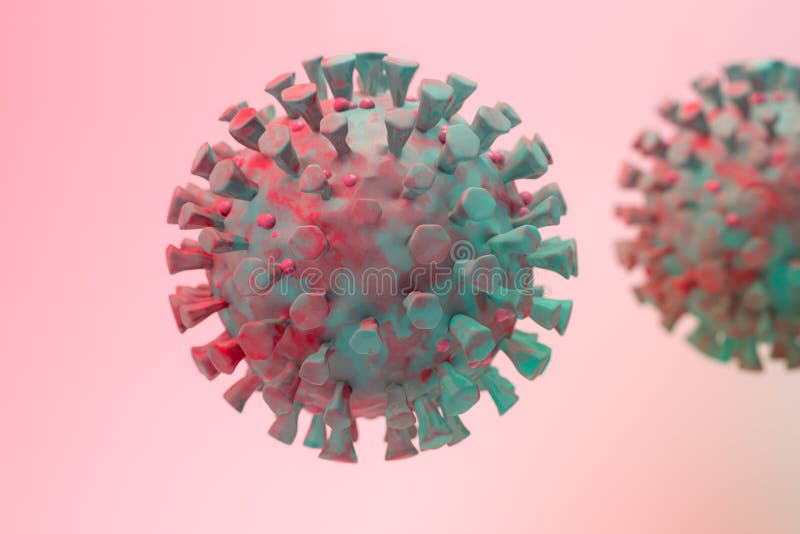 Rendering 3d del corona virus
