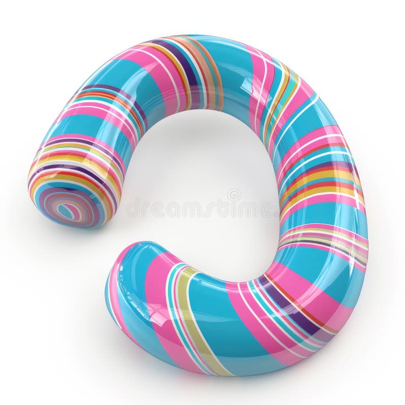 Rendering 3D di forme curve a colori astratte illustrazione vettoriale