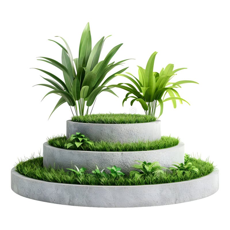 Rendering 3D di un grammo in forma di podio arrotondato su Ai di sfondo trasparente generato illustrazione di stock