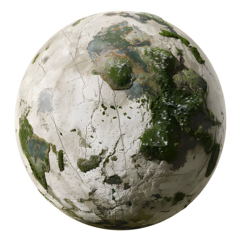 Rendering 3D di una Terra rotonda su Ai di sfondo trasparente generato illustrazione di stock