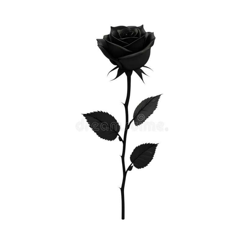 Rendering 3D PNG Stile cartoni animati minimalisti Siluetta nera su sfondo trasparente per mistero ombra o AbstractThemed illustrazione di stock