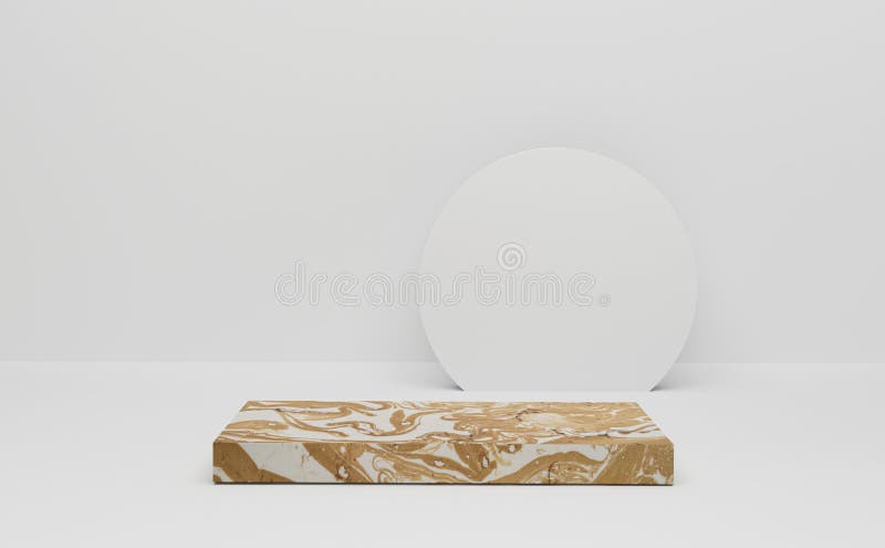 Rendering 3D. scala minima astratta di sfondo su fondo bianco illustrazione vettoriale