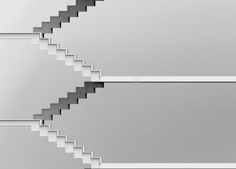 Rendering 3D. scale e fondo pavimento vuoto illustrazione vettoriale