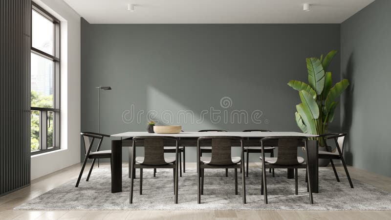Rendering dell'interno minimalista del moderno salotto 3d illustrazione vettoriale
