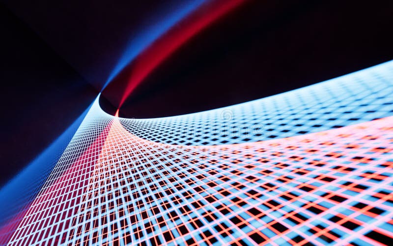 Rendering delle linee di neon luminose 3d illustrazione vettoriale