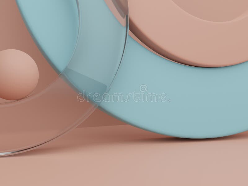 3D Rendering Multi Colors Studio Shot Product Display Background with Rainbow or Clear Acrylic Glass Jigsaw Blocks for Anniversary royalty free illustration