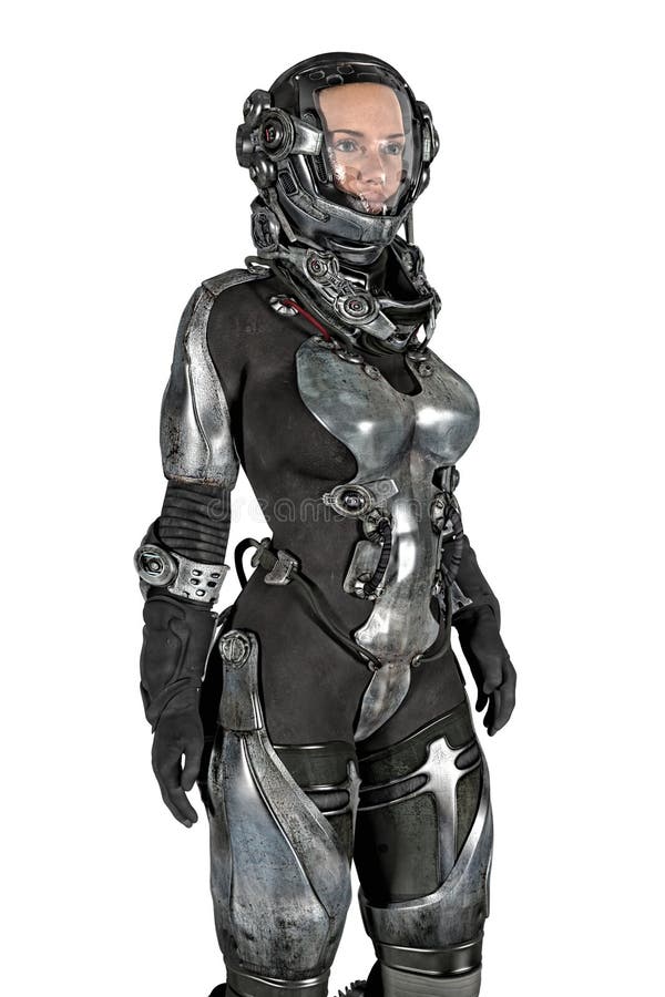 Rendering of beautiful woman in SciFi outfit or uniform Stock Photo by  ©MerryDesigns 326605158