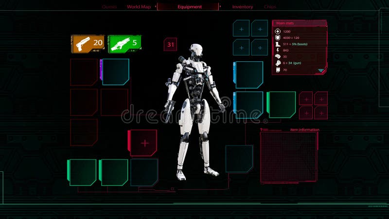 Jogo futurista de ficção científica 3d design de personagem avatar