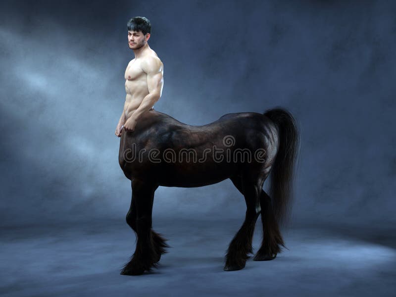 A portrait of the male centaur, a pinup male centaur posing with action. A mesomorph Centaur. A portrait of the male centaur, a pinup male centaur posing with action. A mesomorph Centaur