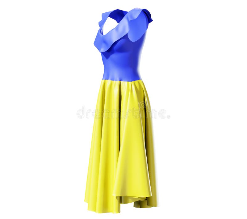 Renderização de belos trajes ukrainianos 3d