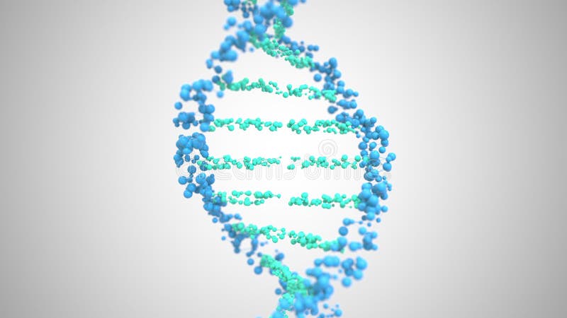 Renderização do modelo 3d do dna helix ilustração royalty free