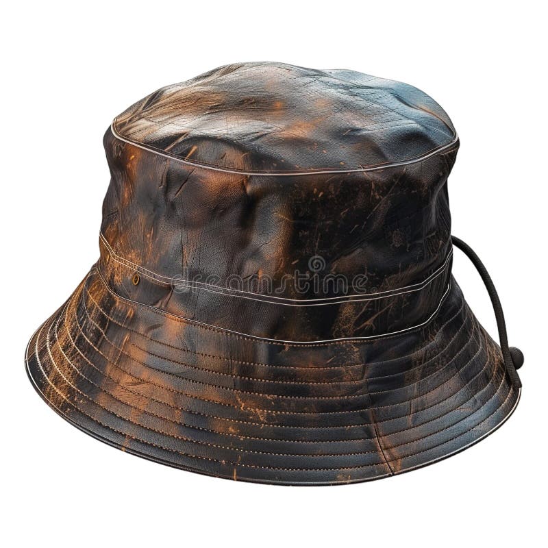 Renderização em 3D de um Hat de Balde em um Ai de Fundo Transparente Gerado ilustração stock