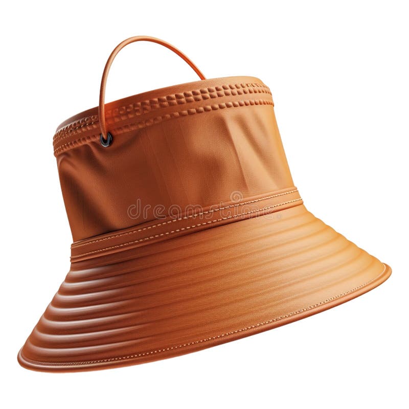 Renderização em 3D de um Hat de Balde em um Ai de Fundo Transparente Gerado ilustração stock