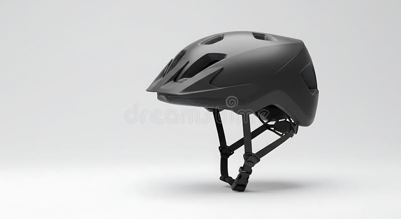 Renderowanie kask roweru czarnego royalty ilustracja
