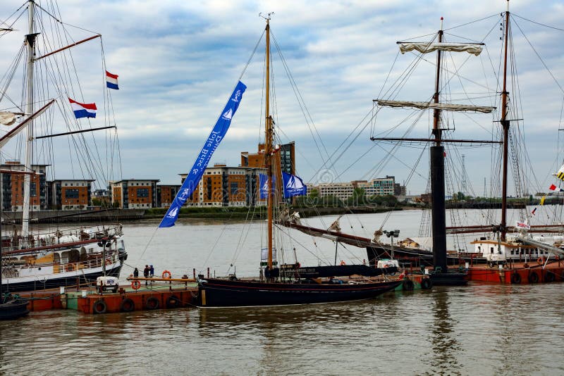 Rendez-Vous Tall Ships Regatta 2017 Greenwich river Thames. The Rendez-Vous 2017 Tall Ships Regatta will see 30 Tall Ships set sail for Quebec in Canada from stock photo Rendez-Vous Tall Ships Regatta 2017 Greenwich river Thames. The Rendez-Vous 2017 Tall Ships Regatta will see 30 Tall Ships set sail for Quebec in Canada from stock photo