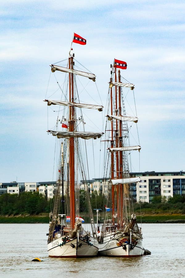 Rendez-Vous Tall Ships Regatta 2017 Greenwich river Thames. The Rendez-Vous 2017 Tall Ships Regatta will see 30 Tall Ships set sail for Quebec in Canada from stock photography Rendez-Vous Tall Ships Regatta 2017 Greenwich river Thames. The Rendez-Vous 2017 Tall Ships Regatta will see 30 Tall Ships set sail for Quebec in Canada from stock photography