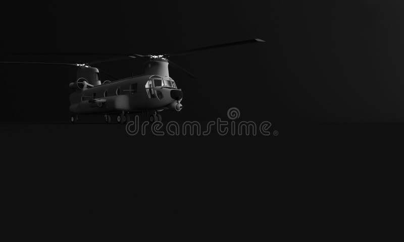 RENDIÇÃO 3D do HELICÓPTERO do TRANSPORTE ilustração do vetor RENDIÇÃO 3D do HELICÓPTERO do TRANSPORTE ilustração do vetor