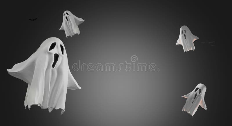 Rendição dos fantasmas 3d ilustração stock