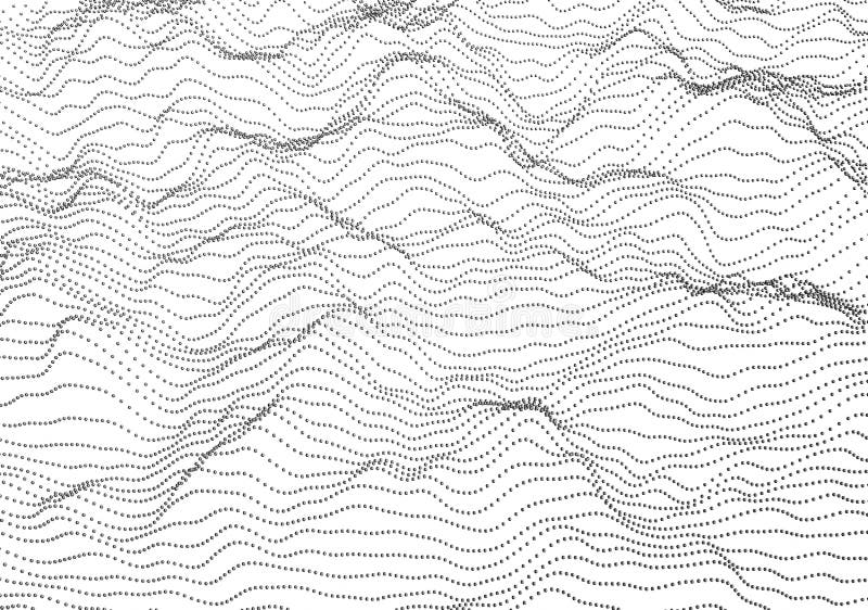 Download Rendu 3D Abstrait Des Vagues Avec Des Particules Illustration Stock - Illustration du pointillé, point: 77158714