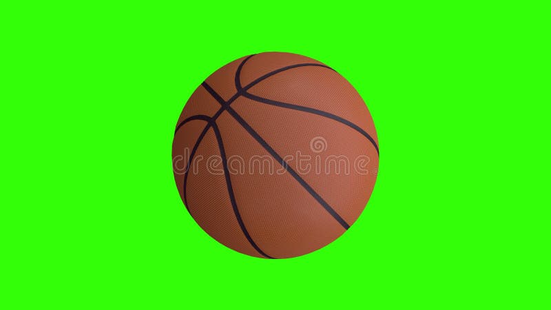 Rendu 3d Ballon De Basket Isolé Sur Fond Vert Illustration 3d Illustration  Stock - Illustration du animation, pièce: 212793581