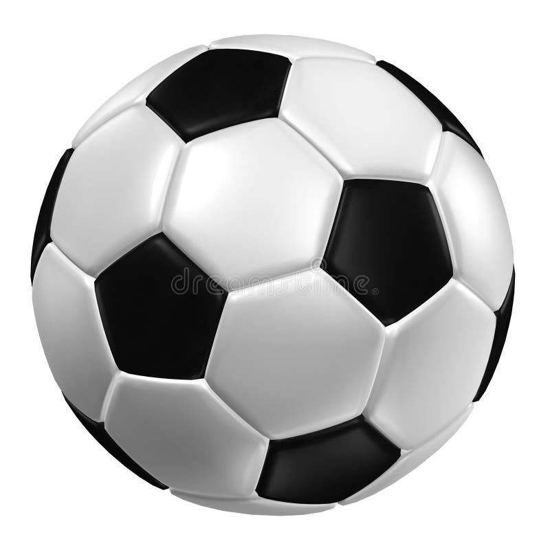 Rendu 3d  D un Ballon De Football  Texture En Cuir 